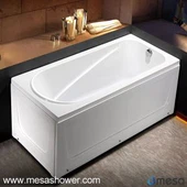 Instalare simplă a colțului de baie Cada de baie cu interior oval