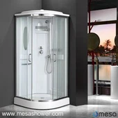 Cabină duș spațioasă pentru cabină duș cu oglindă MER-034S