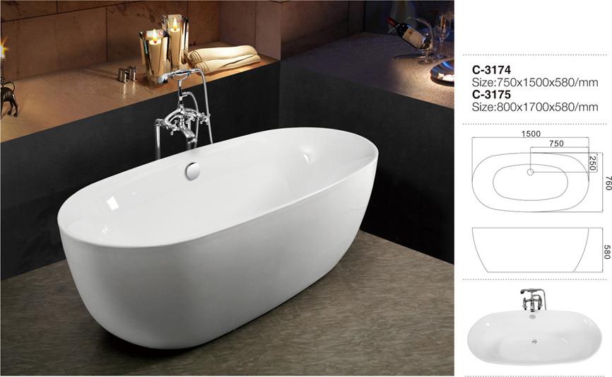 C-3174-Modern Simple New Arrival Freestanding Oval Acrylic Soaking Tub.jpg