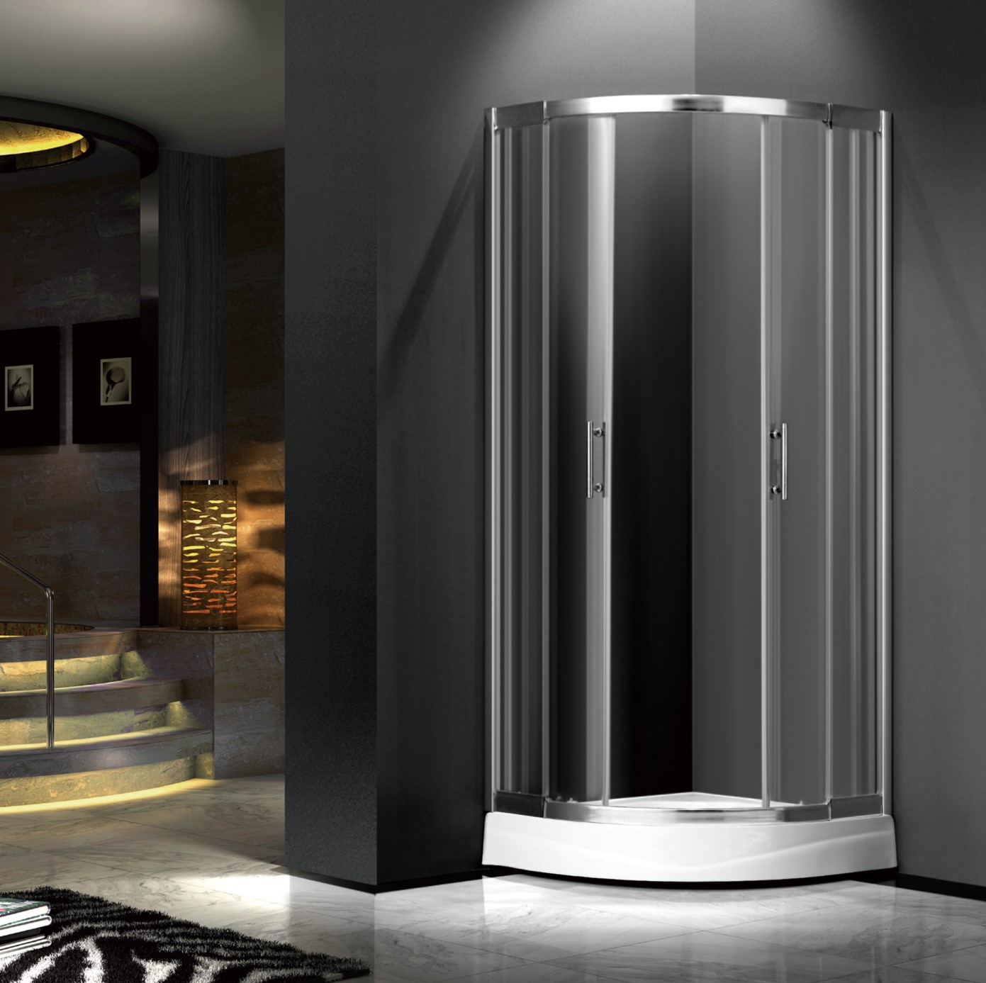 A-603 Indoor Simple Design Bathroom Corner Sector Hot Sale Shower Door_副本.jpg